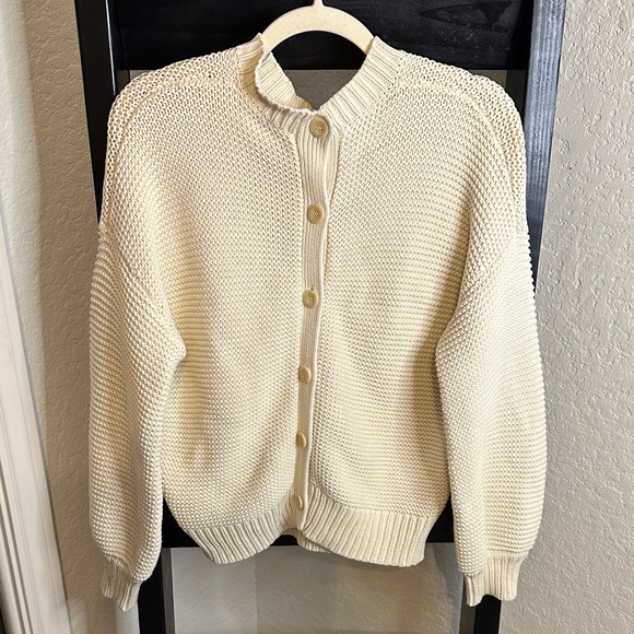 Alex Mill Button Back Crewneck Sweater Size S - Picture 6 of 7